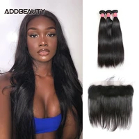 straight 4x4 5x5 hd transparent lace closure with brazilian human remy hair bundles 13x4 lace frontal natural color pre plucked