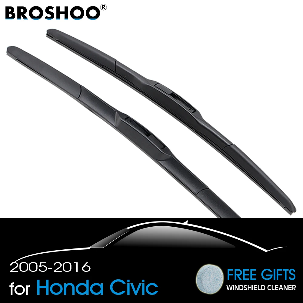 Щетка стеклоочистителя BROSHOO для автомобиля натуральный каучук Honda Civic Аксессуары