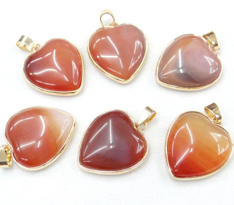 10 шт./лот натуральный камень красные Агаты с фокусным расстоянием 25 мм в форме