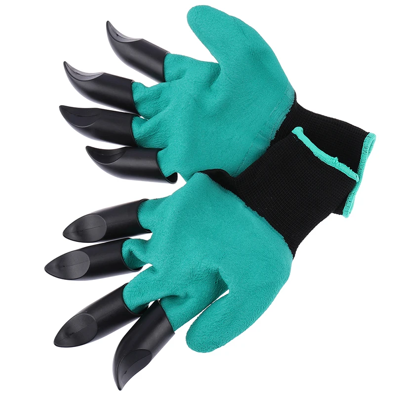 1 пара садовых перчаток с когтями садовые резиновые перчатки для быстрого