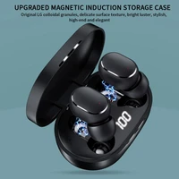 tws bluetooth earphones streo wireless earbuds with led power display case 3d stereo sound ipx5 waterproof whit charging box