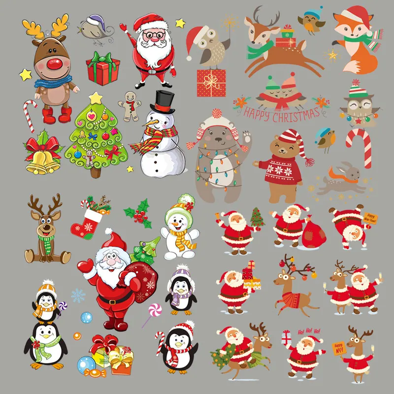 

Santa Claus Patch Iron On Transfer For Clothes Merry Christmas Thermal Stickers On Clothes Appliques For Clothing Thermo Patches