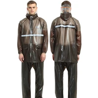cycling jacket set raincoat man reflective windbreaker cycling motorcycle jacket short wind cycling brim hooded raincoat suit