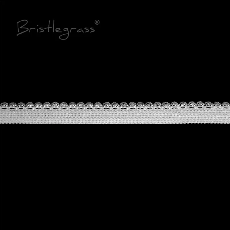 

BRISTLEGRASS 100 Yard by Roll 3/8" 10mm Picot Loop Frilly Decoratives Lace Trim Elastics Spandex Bands Underwear Lingerie Sewing