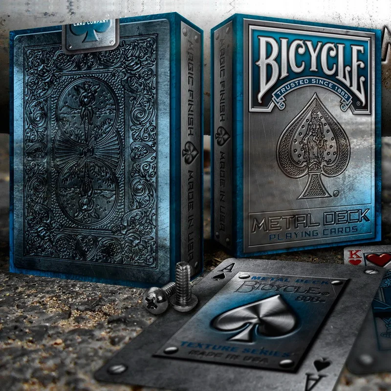 Велосипед Металл синий Rider Назад Игральные карты для покера Размер USPCC ограниченная текстура издание колода волшебные карты фокусы реквизит Magia