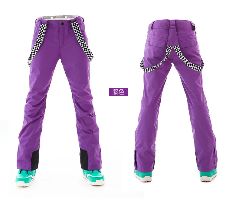 Женские зимние уличные лыжные штаны водонепроницаемые ветрозащитные теплые
