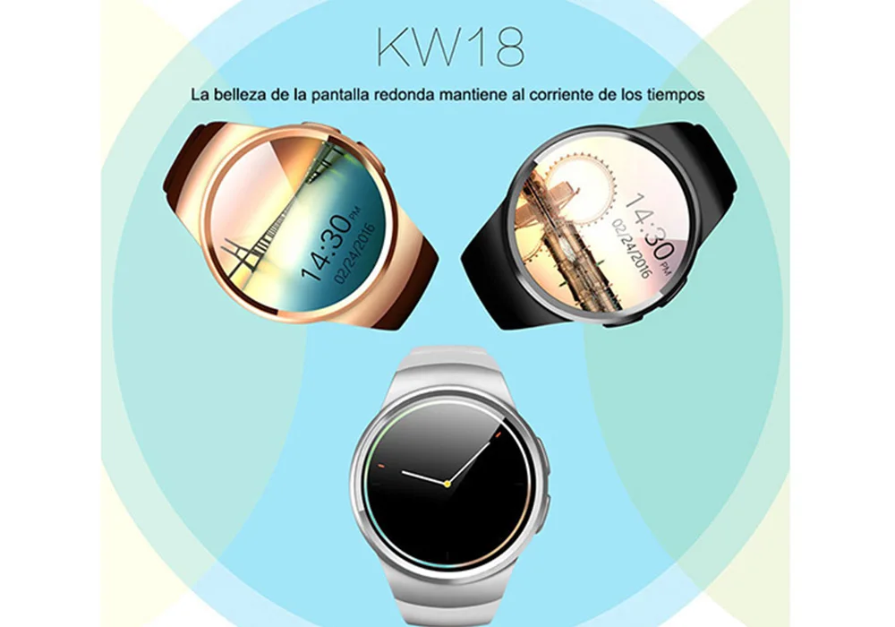 KW18 Bluetooth Смарт часы полный экран Поддержка SIM TF карты Smartwatch телефон сердечного ритма для apple huawei xiaomi Мужчины Женщины Спорт
