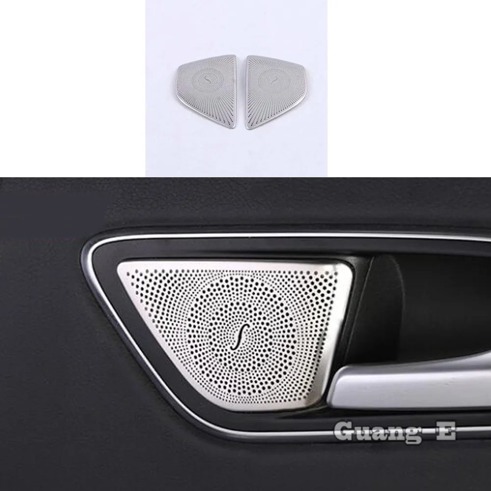 

For Mercedes Benz GLA 2015 2016 2017 2018 2019 Car Styling Stick Stainless Steel Inside Door Audio Speak Sound Ring Trim