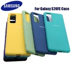 Оригинальный чехол S20FE для Samsung Galaxy S20 FE Ultra Plus, шелковистый силиконовый чехол высокого качества, мягкий на ощупь защитный чехол для задней камеры