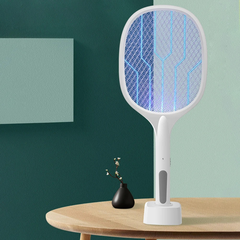 

2 in 1 Electric Mosquito Swatter 2000mAh USB Household Mosquito Killer Electric Mosquito Swatter Ultraviolet Lamp