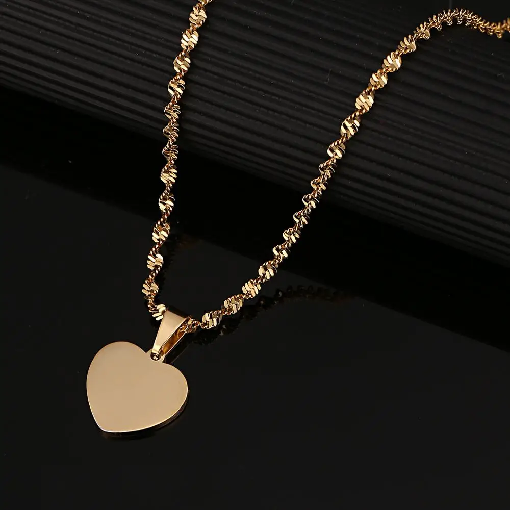 Женское колье из нержавеющей стали золотого цвета|Ожерелья с подвеской| |