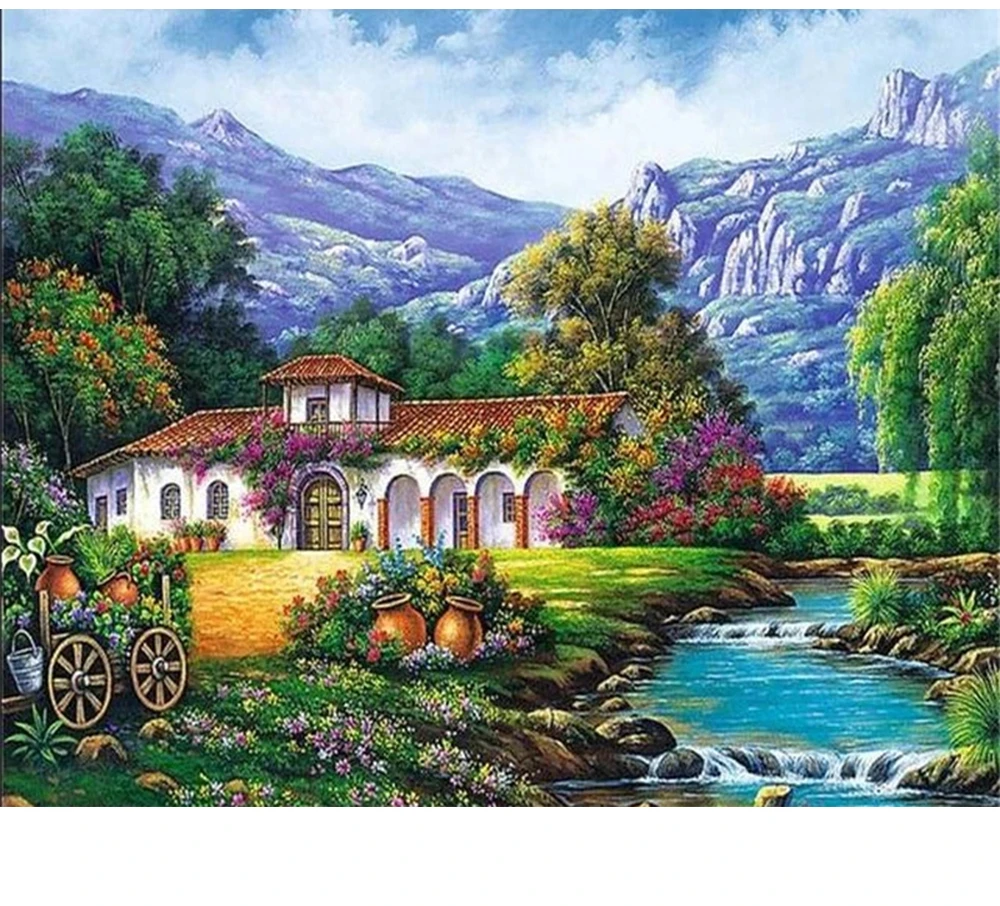 

CraftArtGo картина по номерам пейзаж рисунок на холсте Ручная роспись подарок алмазов картина по номерам водопад комплекты, украшение для дома