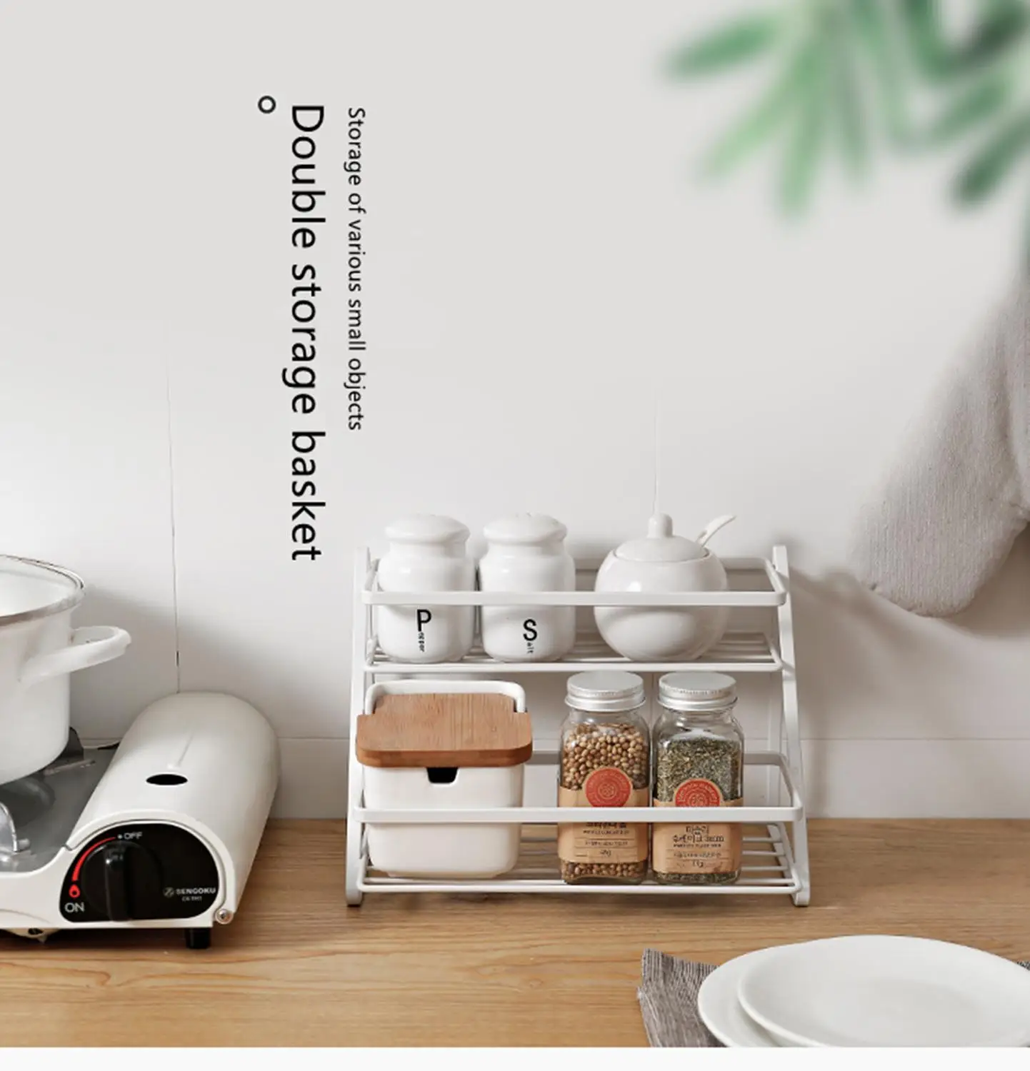 Многоуровневая полка для кухни железная бутылок с специями и приправами бытовые