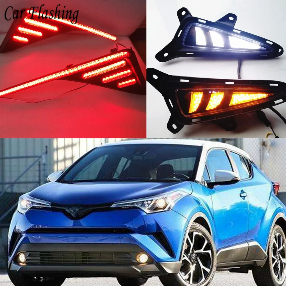 Автомобильная проблесковая для Toyota C HR ЧР 2016 2019 светодиодный противотуманный