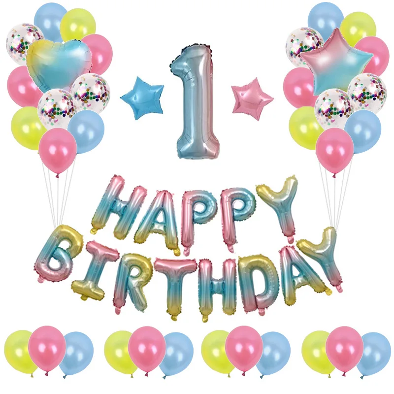 1 шт. градиентные воздушные шары с сердечками для свадьбы первого дня рождения