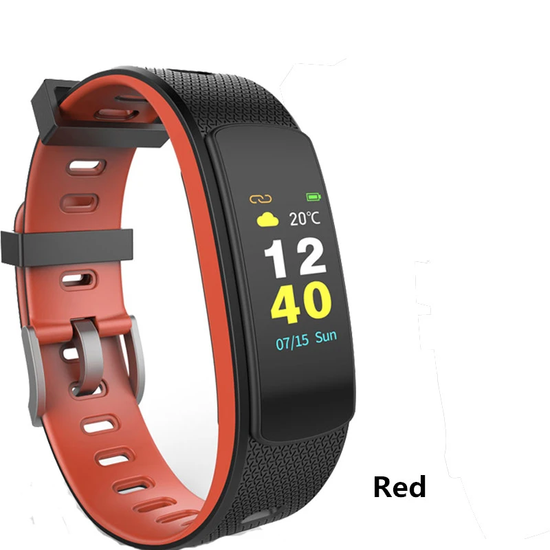IWOWNFit I6 HR C с цветным экраном монитор сердечного ритма умный браслет с фитнес-трекером спортивный умный Браслет - Цвет: Красный