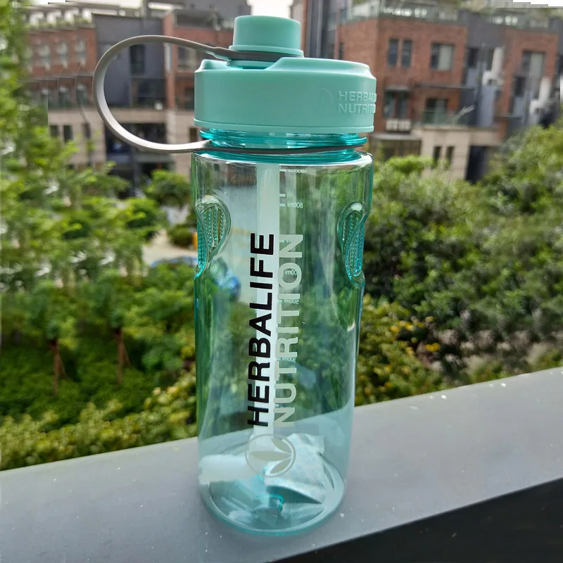 1Л 2л негабаритная бутылка для воды 1000 мл/2000 мл модный портативный Herbalife питание изготовленный на заказ шейкер Спортивная бутылка - Цвет: 1000ml blue