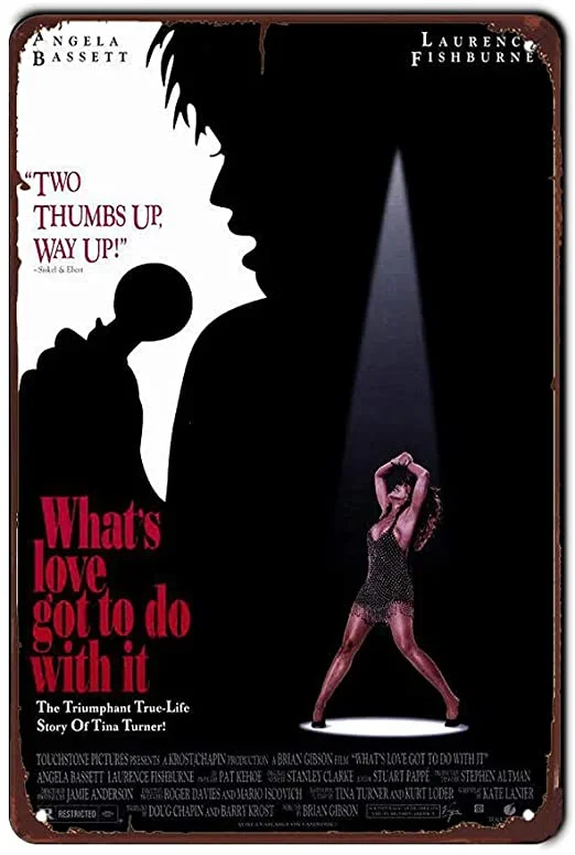 

What's Love Got to Do with It Retro Metal Tin Signs Movies Vintage Metal Tin Signs for Home Decor 8x12 Inches