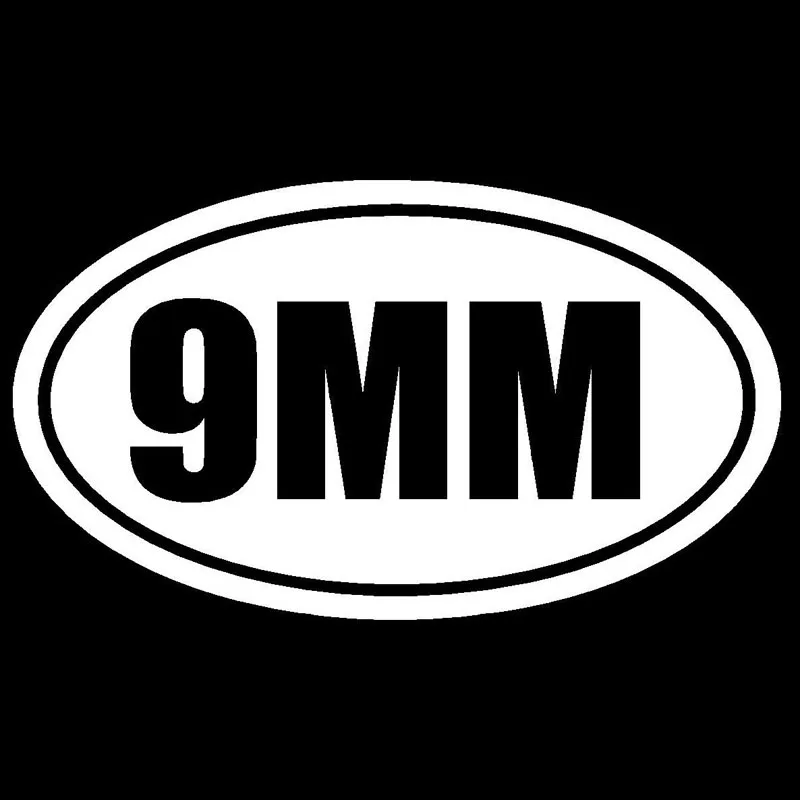 

volkrays Personality Car Sticker 9MM Wall Bumper Gun Ammo Accessories Reflective Waterproof Cover Scratches Vinyl Decal,8cm*14cm