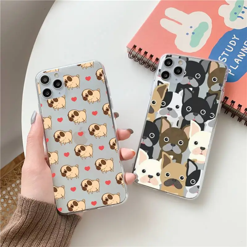 

Pitbull animal cartoon Phone Case Transparent for Clear iPhone case 11 12 mini pro XS MAX 8 7 6 6S Plus X 5S SE 2020 XR