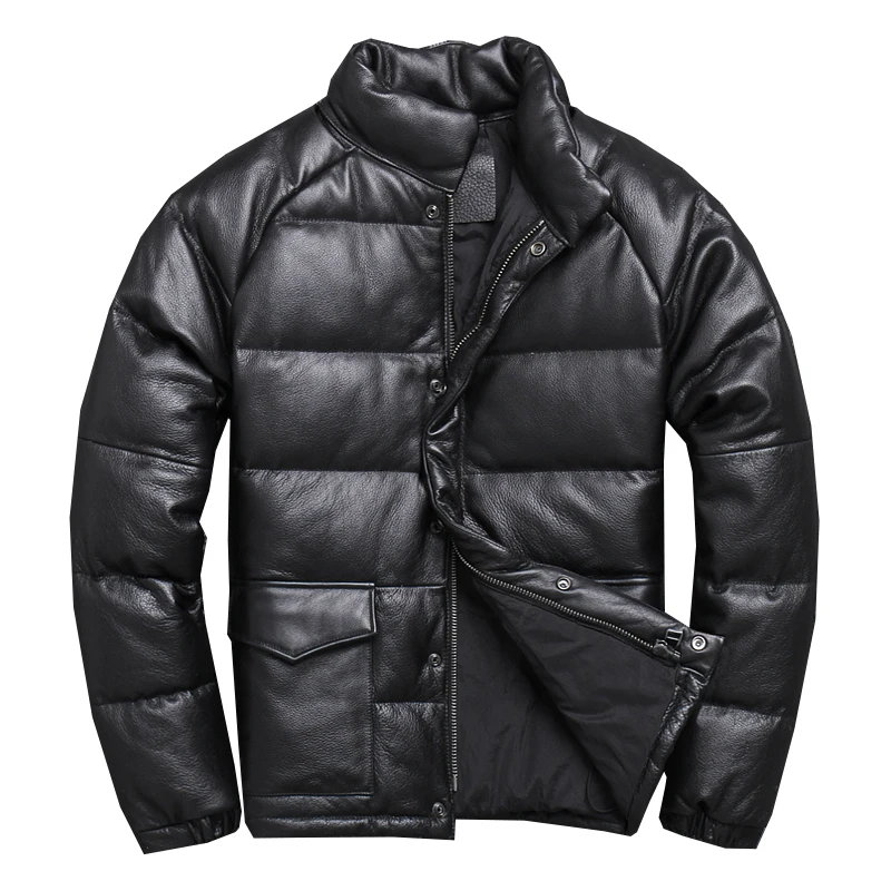 

winter 2020 New genuine leather coat for men Men's real Casual rock Bomber warm sheepskin leather jacket