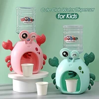 kids mini water dispenser cartoon crab drinking fountain juice milk coffee dispenser for children cooking playset accessories