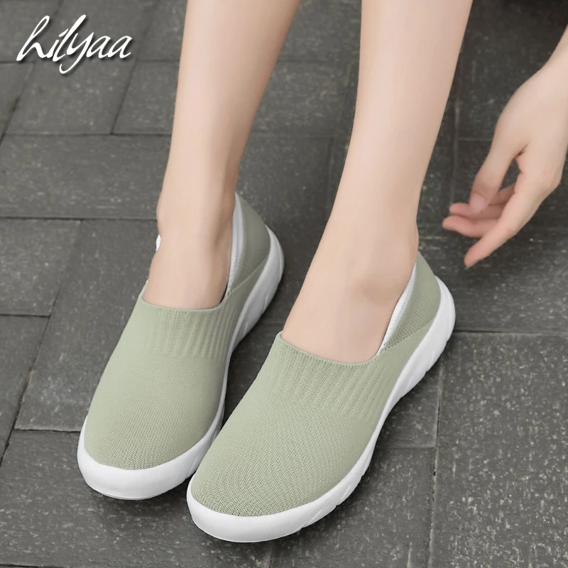 

Woman Running Sport Mesh Shoes Comfortable Breathable Female Sneakers Flats Round Head Convenience Overshoes Casual Shoes Women