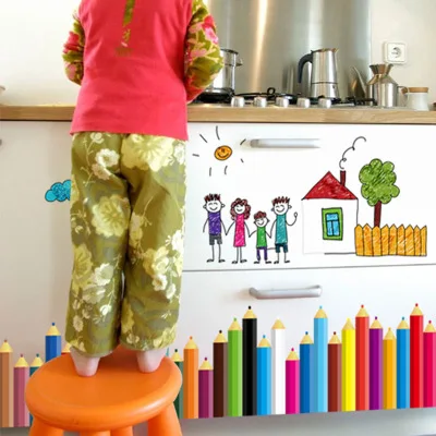 Новые цветные настенные наклейки для детской комнаты украшения гостиной прохода