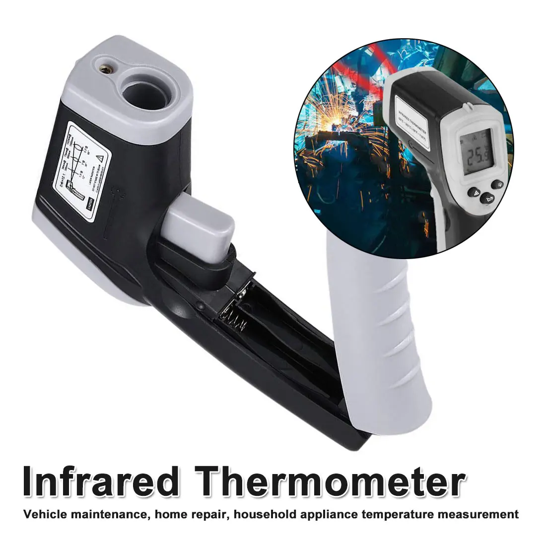 Цифровой лазерный инфракрасный термометр пистолет Бесконтактный ИК пирометр