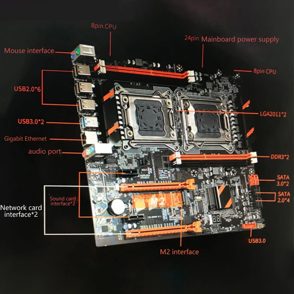 Verkauf 2021 Neue X79 Dual CPU LGA 2011 16 USB Ports DDR3 SATA PCIE X16 PUBG Gaming Motherboard 32GB DDR3 ECC REG Speicher Set