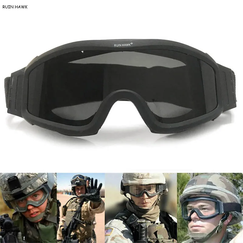 Военные тактические Защитные очки Airsoft 2020 армейские боевые 3 сменные