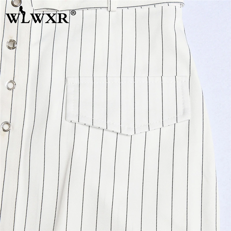 WLWXR женский офисный костюм в полоску комплект из 2 предметов белый бандажный