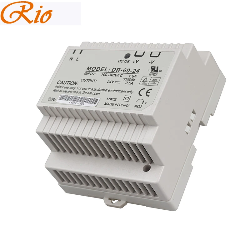Din rail источник питания 60 Вт 24 в мощный ac dc преобразователь DR 24v хорошее