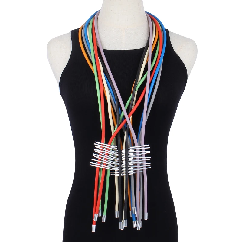 

JID новый оригинальный дизайн красочное длинное ожерелье на шею металлическая подвеска женское минималистское украшение ручной работы вере...