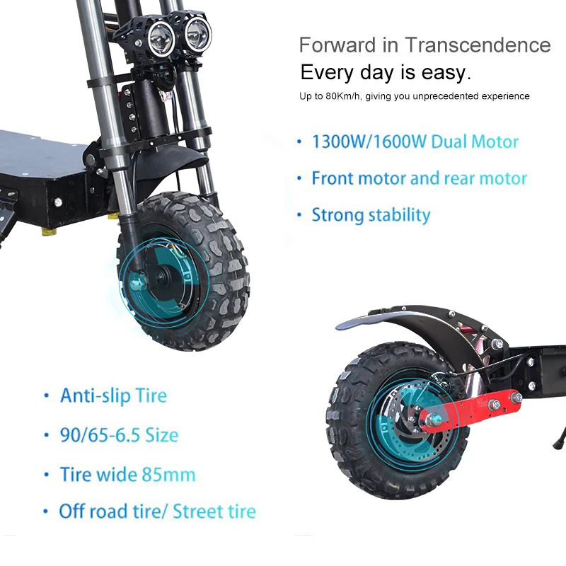 Verkaufen 60V 3200W Elektrische Roller Rad Smart Fernbedienung Erwachsene Kick E Roller Keine Steuer Off Road Folding Patinete Electrico Adulto