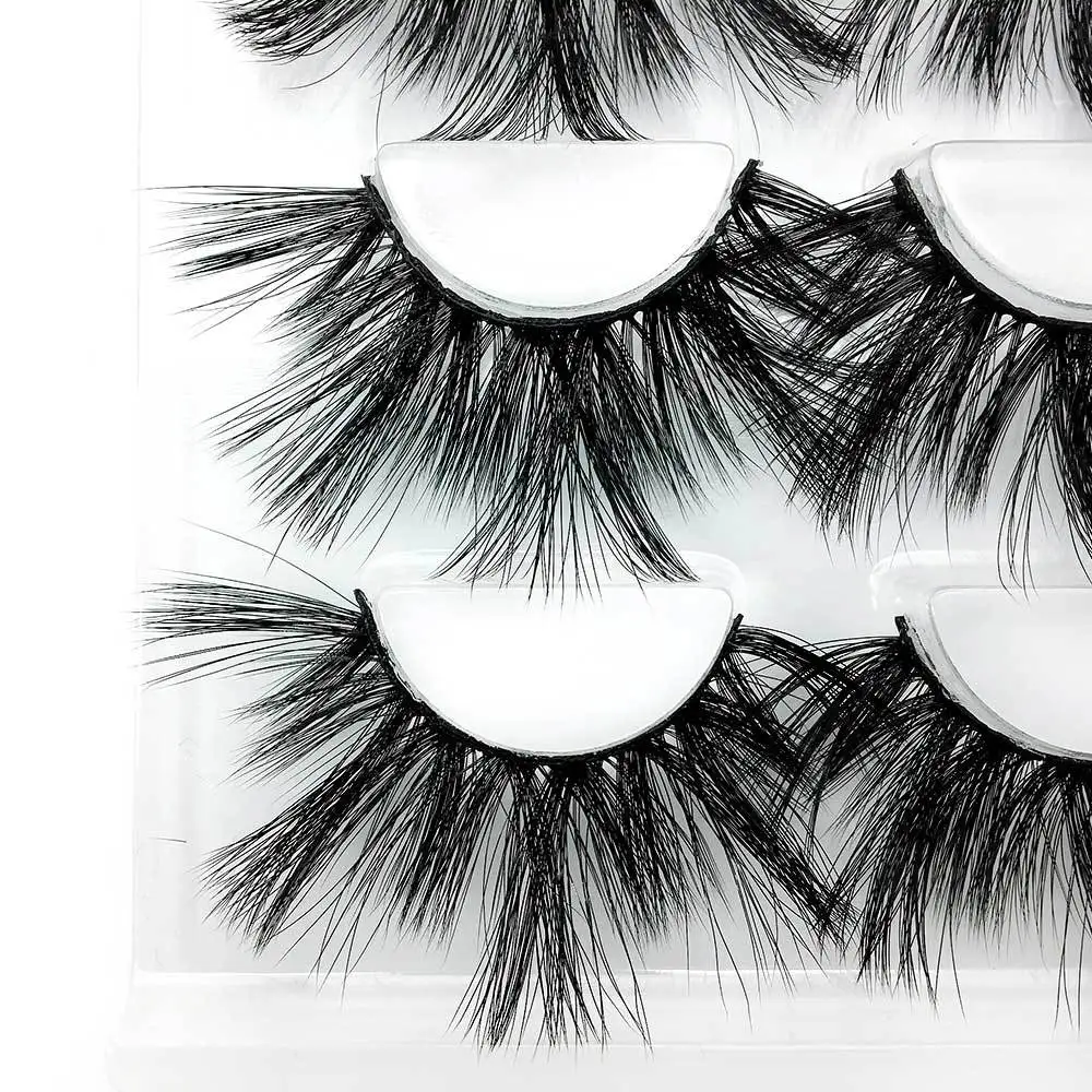 3 пары искусственных накладных ресниц крест плотные смешанные натуральные