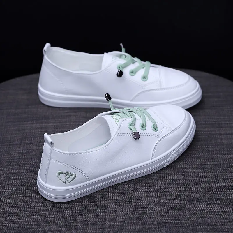 

Summer White Sneakers Breathable Women's Sports Shoes Fashion Heart-shaped Flat Shoes Women Spring Casual Shoes Lady Sneakers