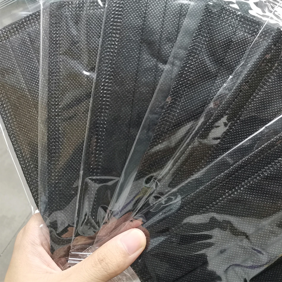 Противовирусная черная маска для лица одноразовая 3 слоя стерильные маски рта