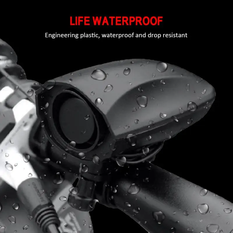 Велосипедный Электронный громкий сигнал 123 дБ Предупреждение полицейский сирена