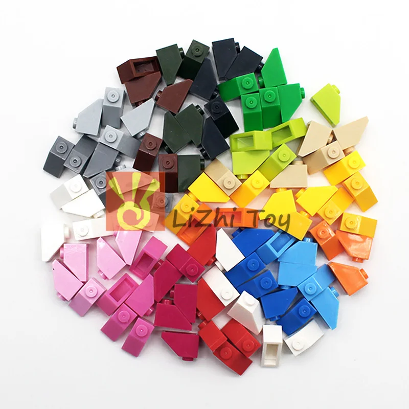 MOC склон кирпич 1*2 3040 DIY просвечивающие блочные кирпичи совместимые с сборными