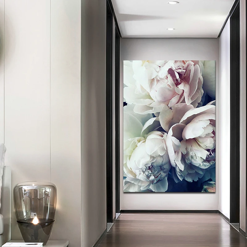 Плакаты и принты цветущих лепестков природный Цветочный пейзаж холщовая