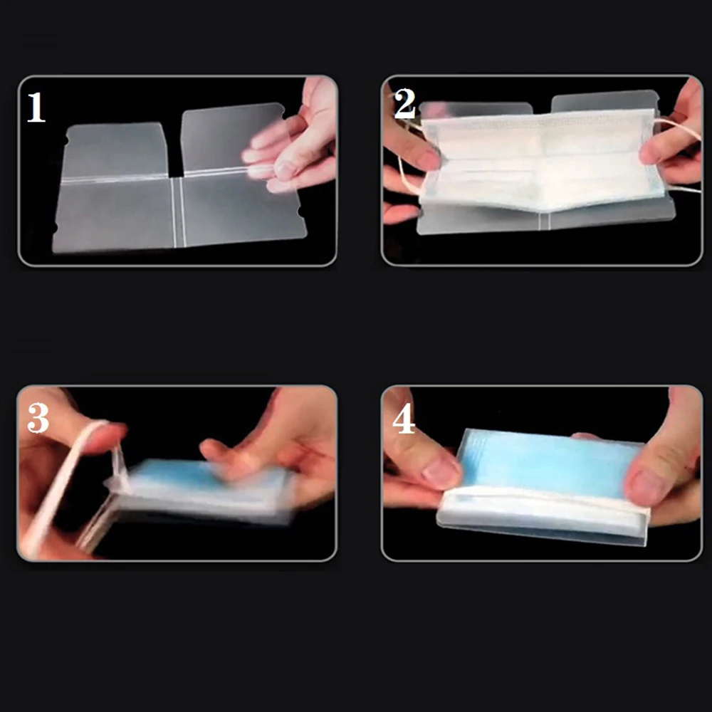 

Mask storage clip easy and safe universal portable storage design transparent sheet storage clip mask
