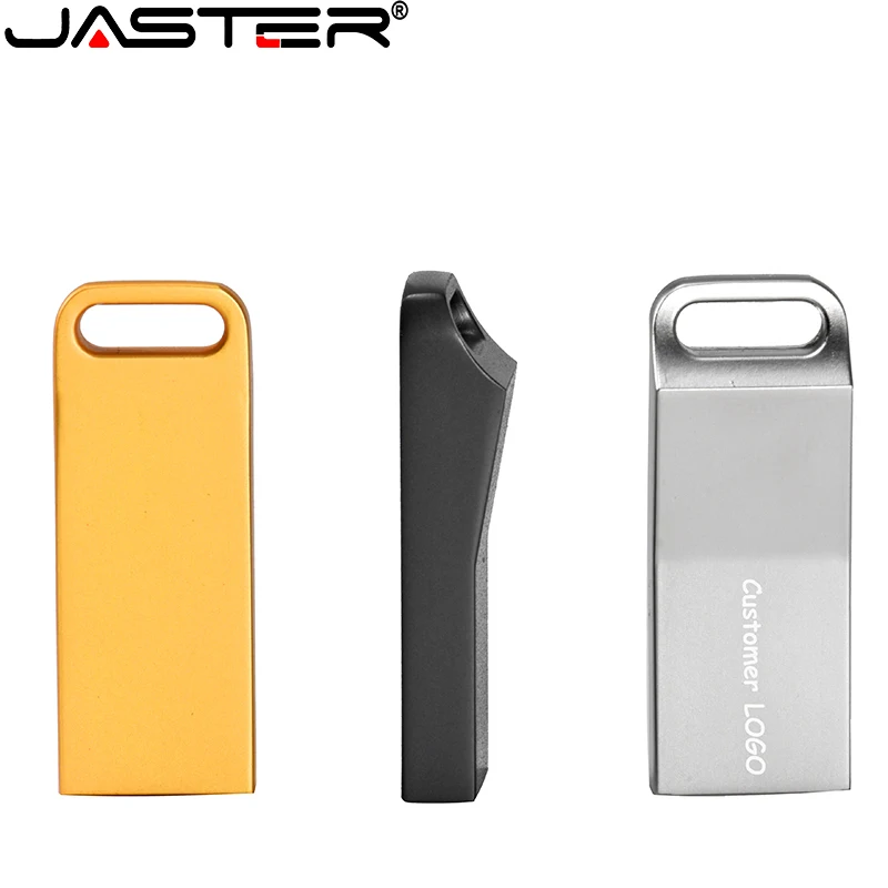 

JASTER Special Offer Black Metal 2.0 USB Flash Drive 4GB 8GB 16GB 32GB 64GB External Storage Memory Stick Custom Logo Gift