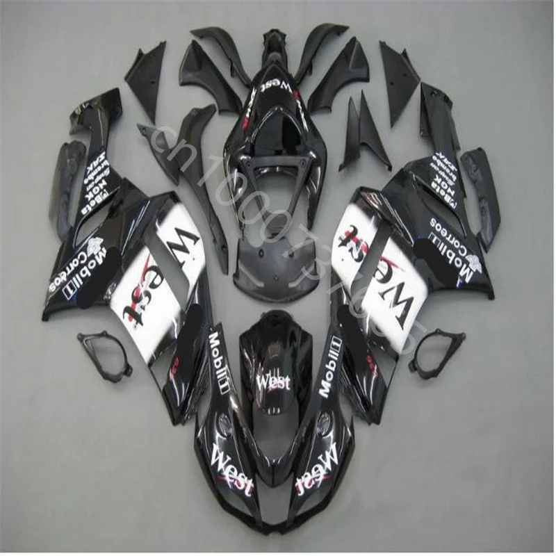 

Black white WEST fairing kit for Kawasaki Ninja ZX6R 07 08 ZX 6R 2007 2008 ZX-6R 07 08 ABS Plastic fairing kit