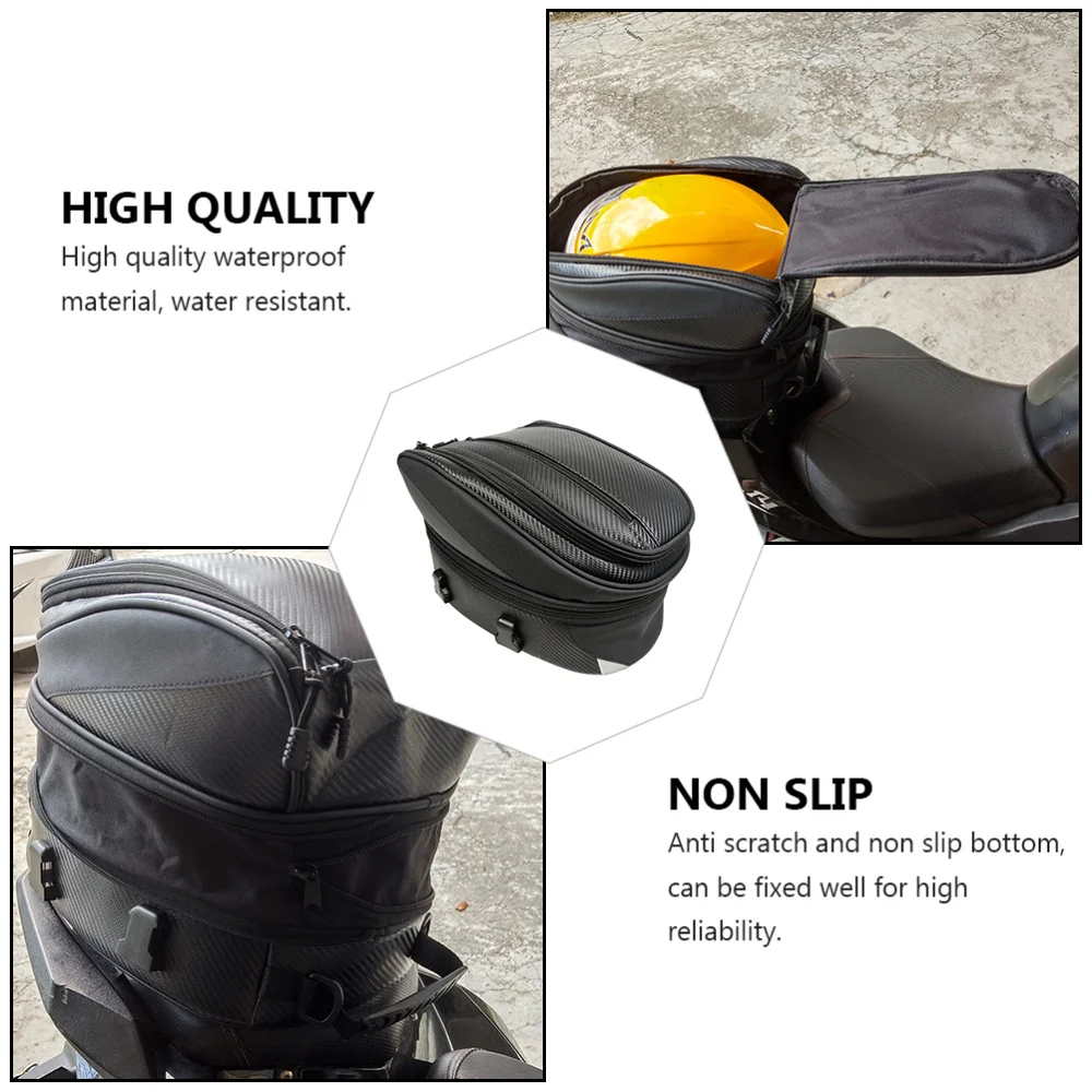 

Motorcycle Tail Bags Waterproof Motocross Motorbike Rear Seat Travel Tank Bag