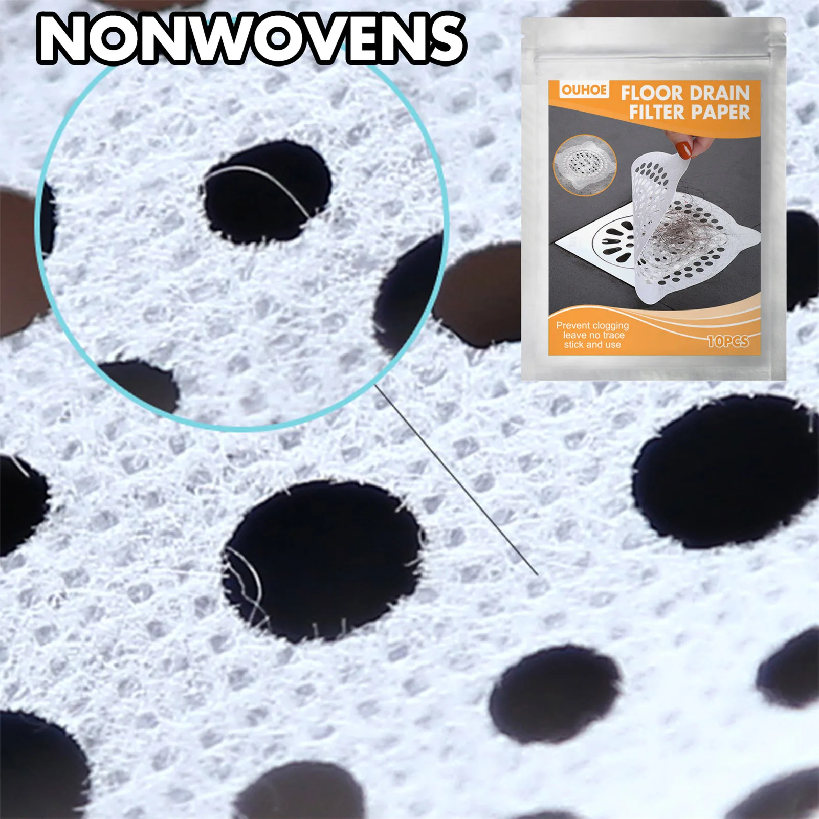 

10/50 Pack Disposable Shower Drain Hair Catcher Mesh Sticker Disposable use most hygienic and convenient way of sewer thrifty