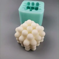 lz010 przy rubiks cube atom ball soap candle molds 3d silicone candle mold clay resin moulds