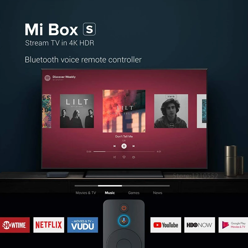Оригинальный ТВ приставка Xiaomi Box S 4K HDR Android 8 1 iptv Netflix Mi TV Stick ГБ eMMC Google ассистент