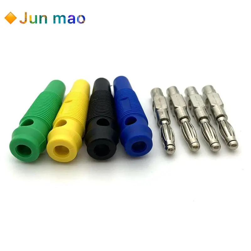 4 шт. Новые мм вилки позолоченный провод для музыкального динамика штыри золотых