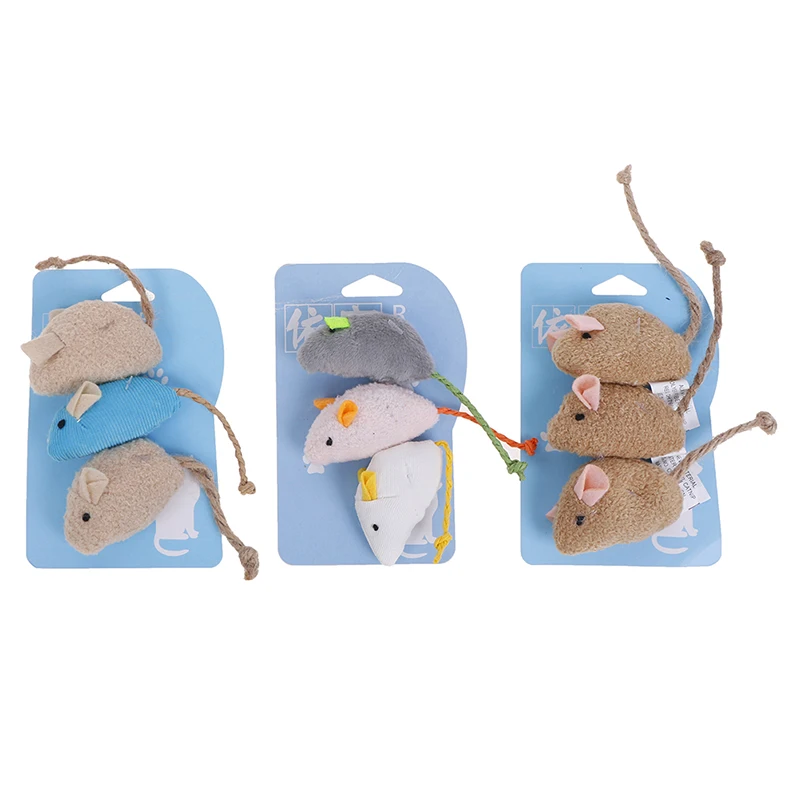 3 шт./лот Смешанная мышь для домашних животных кошачья мята игрушки кошек веселая